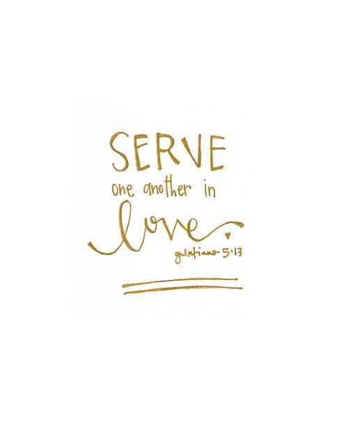 serve one another in love